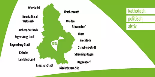 Die 17 Kreisverbände des BDKJ decken die gesamte Fläche des Bistums Regensburg ab.